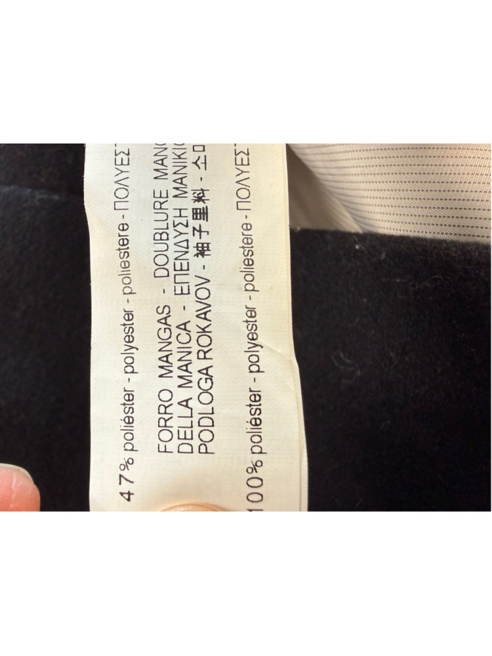 Zara Trafaluc XS Wool Blend Military Peacoat Lovers Embroidered Black Jacket - Picture 10 of 13